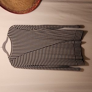 Cabi Ernest Stripe Long Sleeve Tunic Tee Size Large